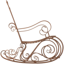 Sedia a dondolo Smilla marrone